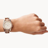 Fossil Riley White Dial Beige Leather Strap Watch for Women - ES3465 Authentic Buy Shop Now