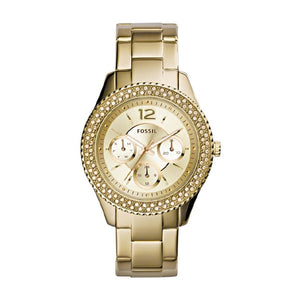Fossil Stella Multifunction Gold Dial Gold Steel Strap Watch for Women - ES3589 Authentic Buy Shop Now