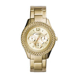 Fossil Stella Multifunction Gold Dial Gold Steel Strap Watch for Women - ES3589 Authentic Buy Shop Now