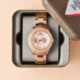 Fossil Stella Rose Gold Dial Rose Gold Steel Strap Watch for Women - ES3590 Authentic Buy Shop Now