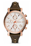 Fossil Boyfriend White Dial Brown Leather Strap Watch for Women - ES3616 Authentic Buy Shop Now