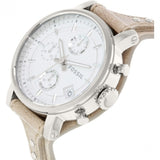 Fossil Boyfriend Chronograph White Dial Brown Leather Strap Watch for Women - ES3625 Authentic Buy Shop Now