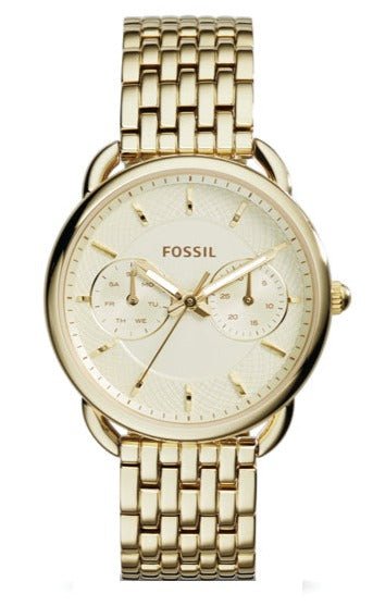 Fossil Tailor Gold Dial Gold Steel Strap Watch for Women - ES3714 Authentic Buy Shop Now