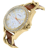 Fossil Riley Multifunction White Dial Orange Leather Strap Watch for Women - ES3723 Authentic Buy Shop Now
