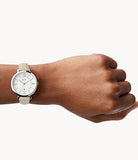 Fossil Jacqueline White Dial Beige Leather Strap Watch for Women - ES3793 Authentic Buy Shop Now