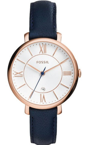 Fossil Jacqueline White Dial Blue Leather Strap Watch for Women - ES3843 Authentic Buy Shop Now