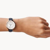 Fossil Jacqueline White Dial Blue Leather Strap Watch for Women - ES3843 Authentic Buy Shop Now