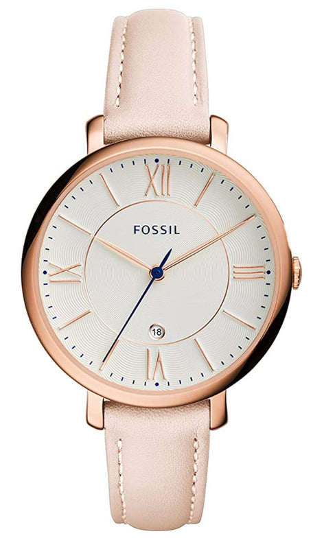 Fossil Jacqueline White Dial Pink Leather Strap Watch for Women - ES3988 Authentic Buy Shop Now