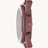 Fossil Perfect Boyfriend Multifunction Maroon Dial Maroon Steel Strap Watch for Women - ES4110 Authentic Buy Shop Now