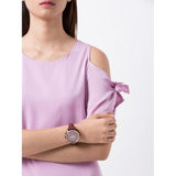 Fossil Original Boyfriend Sport Chronograph Maroon Dial Maroon Leather Strap Watch for Women - ES4114 Authentic Buy Shop Now