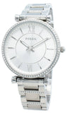 Fossil Carlie Silver Dial Silver Steel Strap Watch for Women - ES4341 Authentic Buy Shop Now