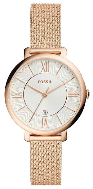 Fossil Jacqueline Mother of Pearl White Dial Gold Mesh Strap Watch for Women - ES4352 Authentic Buy Shop Now