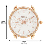 Fossil Tailor Quartz White Dial Pink Leather Strap Watch for Women - ES4393 Authentic Buy Shop Now
