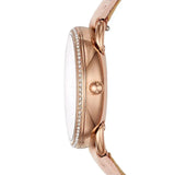 Fossil Tailor Quartz White Dial Pink Leather Strap Watch for Women - ES4393 Authentic Buy Shop Now