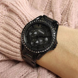 Fossil Riley Multifunction Black Dial Black Steel Strap Watch for Women - ES4519 Authentic Buy Shop Now