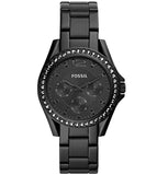 Fossil Riley Multifunction Black Dial Black Steel Strap Watch for Women - ES4519 Authentic Buy Shop Now