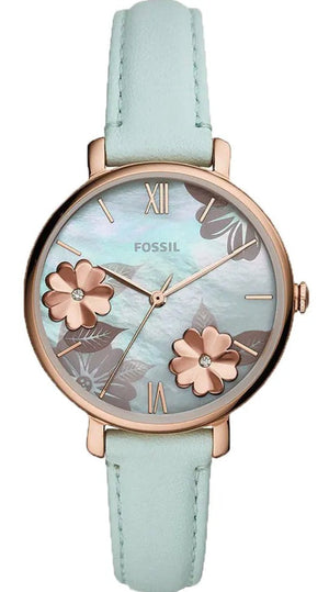 Fossil Jacqueline Multi Colored Dial Blue Leather Strap Watch for Women - ES4813 Authentic Buy Shop Now