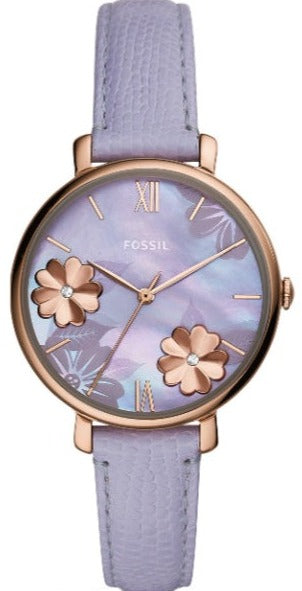 Fossil Jacqueline Purple Dial Purple Leather Strap Watch for Women - ES4814 Authentic Buy Shop Now