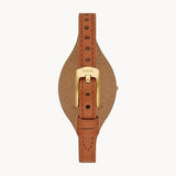 Fossil Boyfriend Chronograph White Dial Brown Leather Strap Watch for Women - ES3837 Authentic Buy Shop Now