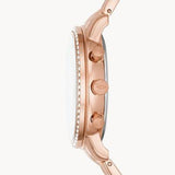 Fossil Boyfriend Chronograph Rose Gold Dial Rose Gold Steel Strap Watch for Women - ES3380 Authentic Buy Shop Now