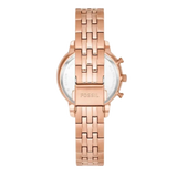 Fossil Neutra Chronograph Mother of Pearl Brown Dial Rose Gold Steel Strap Watch for Women - ES5218 Authentic Buy Shop Now