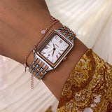 Fossil Raquel Three Hand White Dial Two Tone Steel Strap Watch For Women - ES5222 Authentic Buy Shop Now