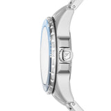 Fossil Blue Dive Three Hand Blue Dial Silver Steel Strap Watch For Women - ES5353 Authentic Buy Shop Now