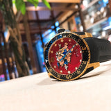 Gucci Dive Quartz Red Dial Black Rubber Strap Watch For Men - YA136325 Authentic Buy Shop Now