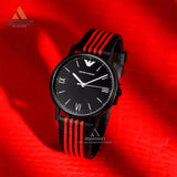Emporio Armani Kappa Black Dial Two Tone NATO Strap Watch For Men - AR11015 Authentic Buy Shop Now