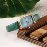Emporio Armani Gioia Analog Black Mother of Pearl Dial Green Leather Strap Watch For Women - AR11149 Authentic Buy Shop Now