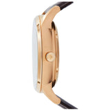 Emporio Armani Meccanico Automatic Silver Dial Brown Leather Strap Watch For Men - AR60039 Authentic Buy Shop Now