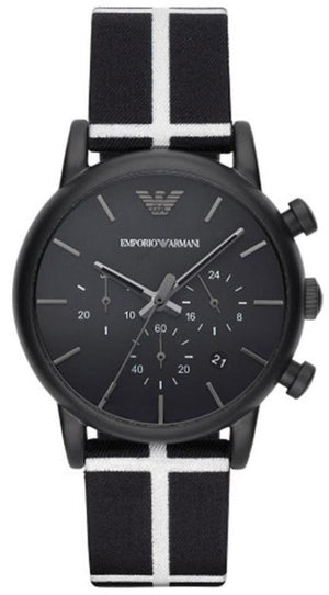 Emporio Armani Classic Black Dial Black Leather Strap Watch For Men - AR1860 Authentic Buy Shop Now