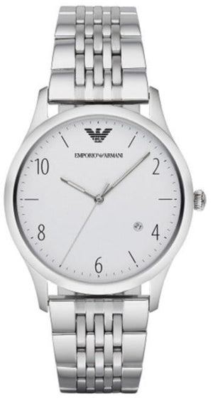 Emporio Armani Classic Silver Dial Silver Steel Strap Watch For Men - AR1867 Authentic Buy Shop Now