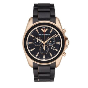 Emporio Armani Sigma Chronograph Black Dial Black SIlicon Strap Watch For Men - AR6066 Authentic Buy Shop Now