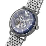 Emporio Armani Aviator Multifunction Blue Dial Silver Mesh Bracelet Watch For Men - AR60024 Authentic Buy Shop Now