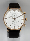 Emporio Armani Retro Quartz White Dial Brown Leather Strap Watch For Men - AR1936 Authentic Buy Shop Now
