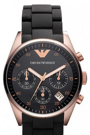 Emporio Armani Sportivo Black Dial Black Steel Strap Watch For Women - AR5906 Authentic Buy Shop Now