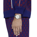 Gucci G Timeless Automatic Silver Dial Silver Steel Strap Watch for Men - YA126354 Authentic Buy Shop Now