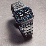 Fossil Retro Digital Black Dial Black Steel Strap Watch for Men - FS5846 Authentic Buy Shop Now