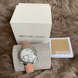 Michael Kors Camille Three-Hand Crystals White Dial Pink Leather Strap Watch for Women - MK2963 Authentic Buy Shop Now