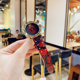 Versace Shadov Quartz Red Dial Red Leather Strap Watch for Women - VEBM00918 Authentic Buy Shop Now