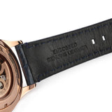 Emporio Armani Meccanico Automatic White Dial Blue Leather Strap Watch For Men - AR1947 Authentic Buy Shop Now