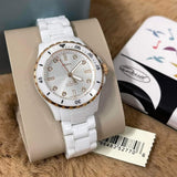 Fossil FB-01 Analog White Dial White Ceramic Strap Watch for Women - CE1107 Authentic Buy Shop Now
