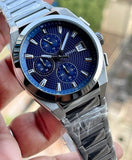 Fossil Everett Chronograph Blue Dial Silver Steel Strap Watch for Men - FS5795 Authentic Buy Shop Now