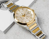 Fossil Everett Chronograph Gold Dial Two Tone Steel Strap Watch for Men - FS5796 Authentic Buy Shop Now