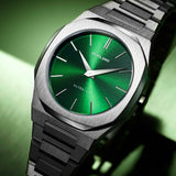 D1 Milano Ultra Thin Moss Green Dial Silver Steel Strap Watch for Men - D1-UTBJ06 Authentic Buy Shop Now