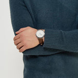 Fossil Minimalist Off White Dial Brown Leather Strap Watch for Men - FS5306 Authentic Buy Shop Now