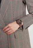 Fossil Perfect Boyfriend Multifunction Maroon Dial Maroon Steel Strap Watch for Women - ES4110 Authentic Buy Shop Now