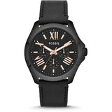 Fossil Cecile Multifunction Black Dial Black Leather Strap Watch for Men - AM4523 Authentic Buy Shop Now