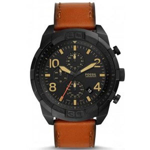 Fossil Bronson Black Dial Brown Leather Strap Watch for Men - FS5714 Authentic Buy Shop Now